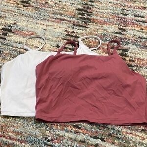 White and Pink Crop Tops